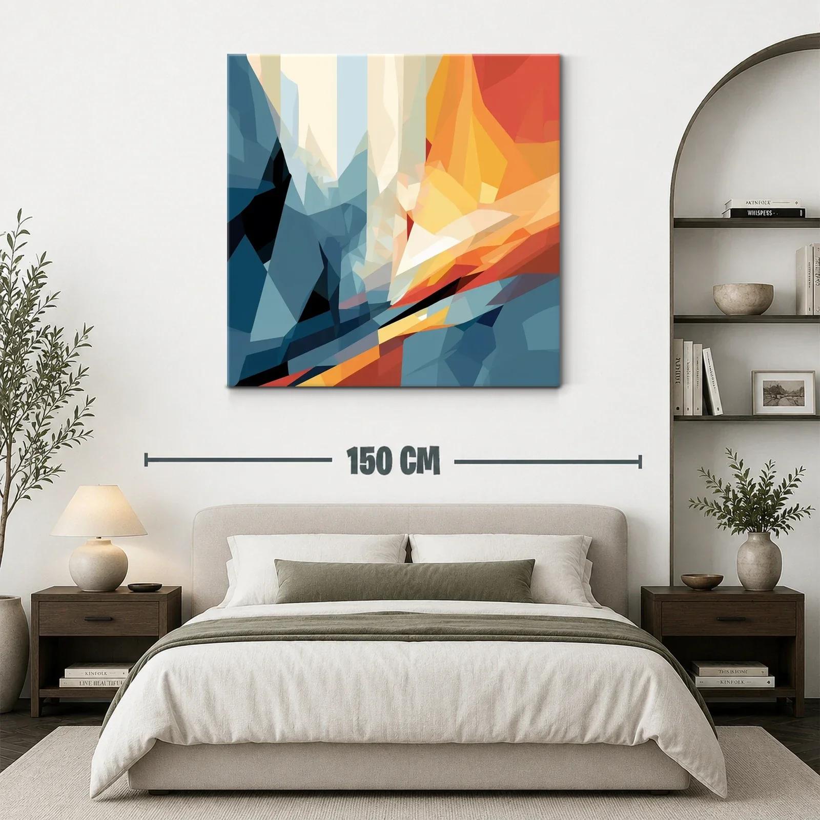 Composición Abstracta con Tonos Cálidos y Fríos — miniatura 3