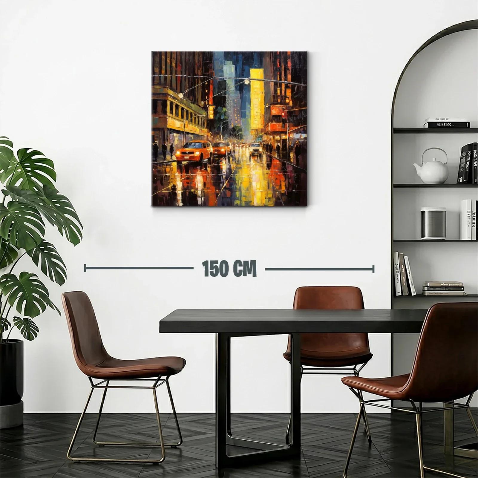 Atardecer urbano con reflejos vibrantes en ciudad nocturna — miniatura 2