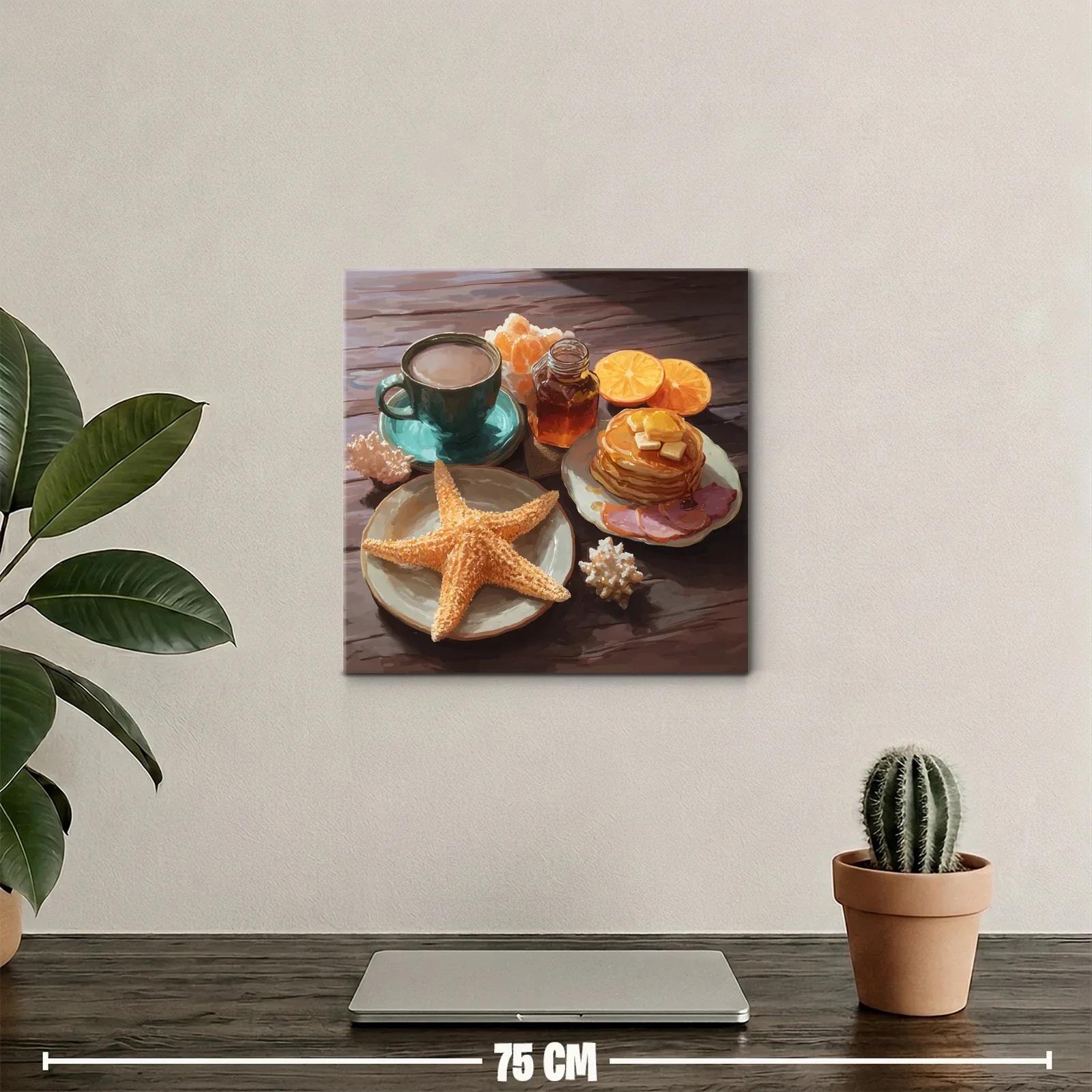 Desayuno costero con tonos cálidos y detalles marinos — miniatura 2