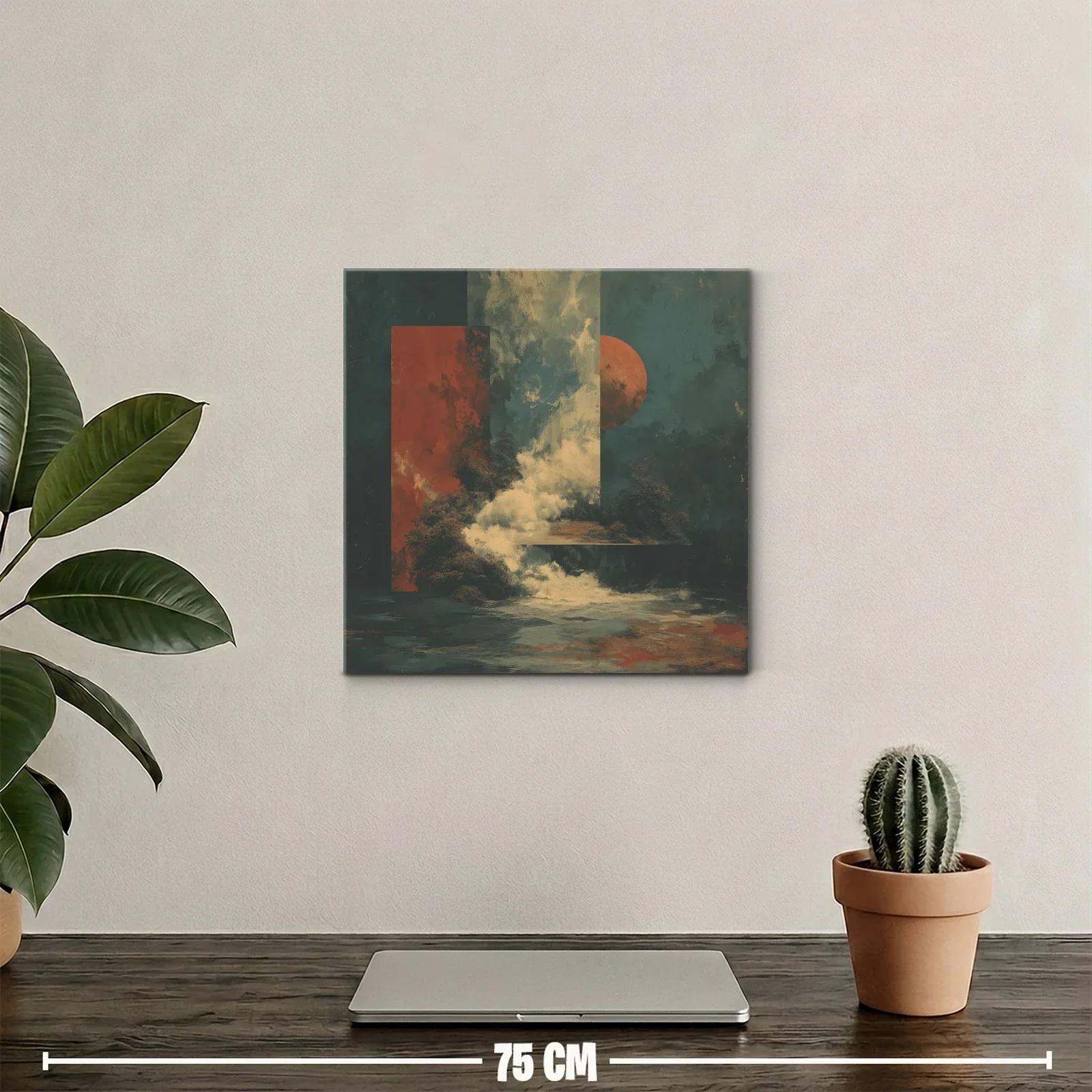 Composición abstracta con atmósfera nebulosa y tonos cálidos — miniatura 2