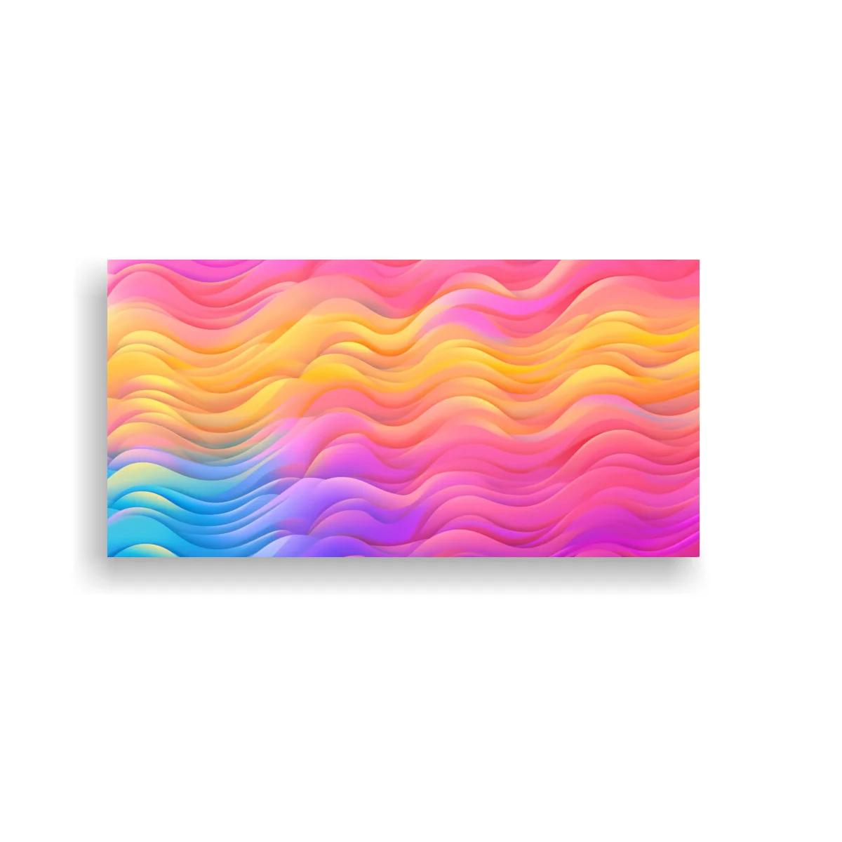 Cuadro ondas abstractas en degradado con relieve — imagen principal