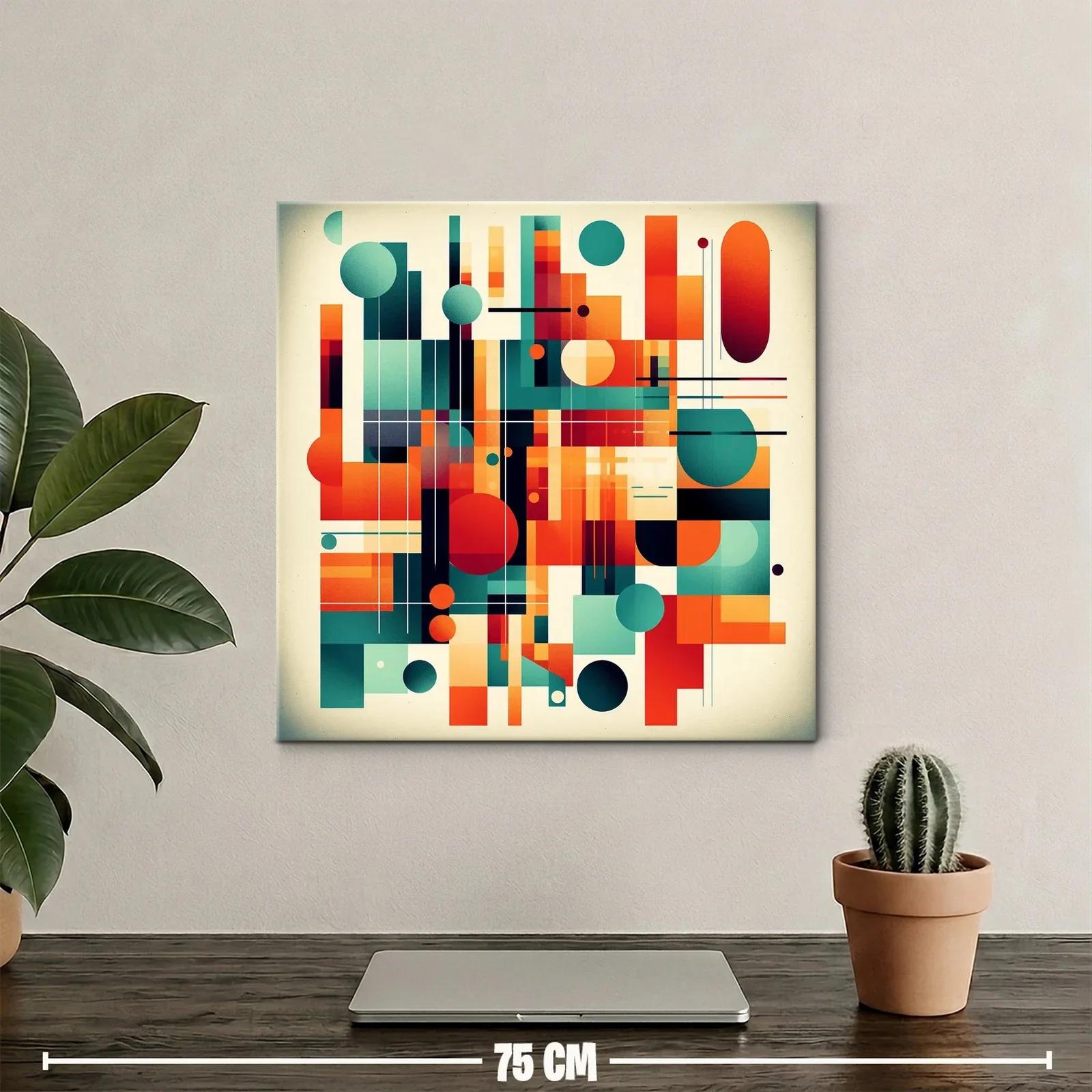 Composición abstracta vibrante con formas geométricas — miniatura 2