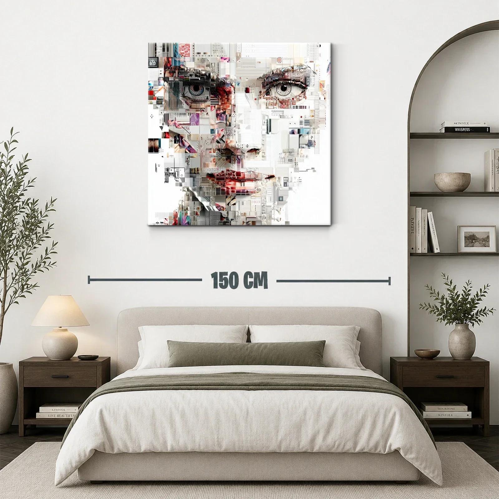 Rostro femenino compuesto por tonos y texturas variadas — miniatura 3