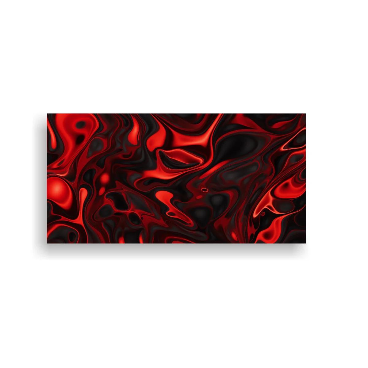 Cuadro remolino abstracto rojo y negro — imagen principal