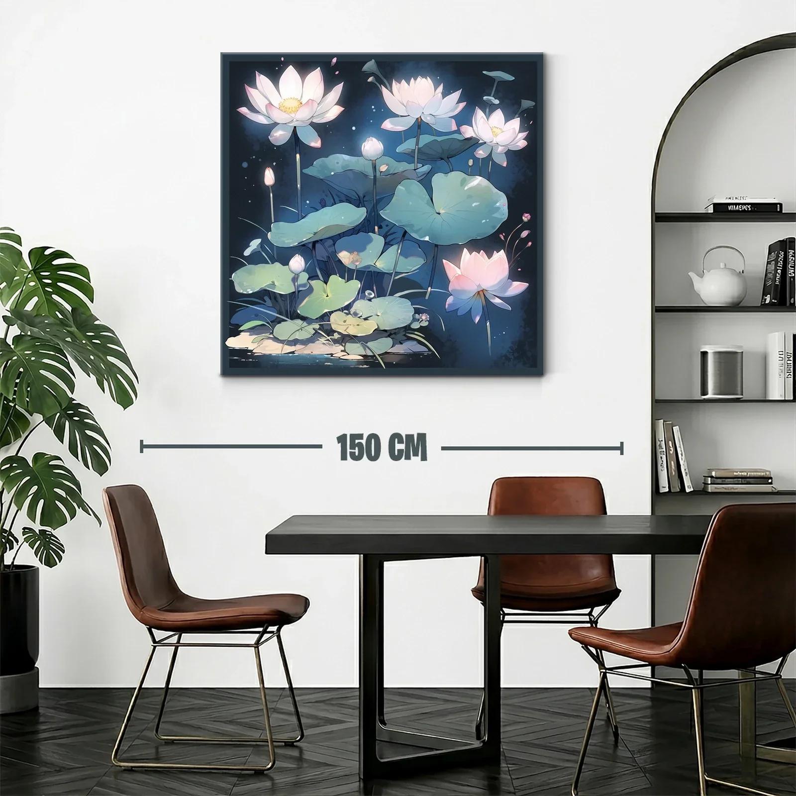 Delicadas flores de loto iluminadas en tonos suaves — miniatura 2