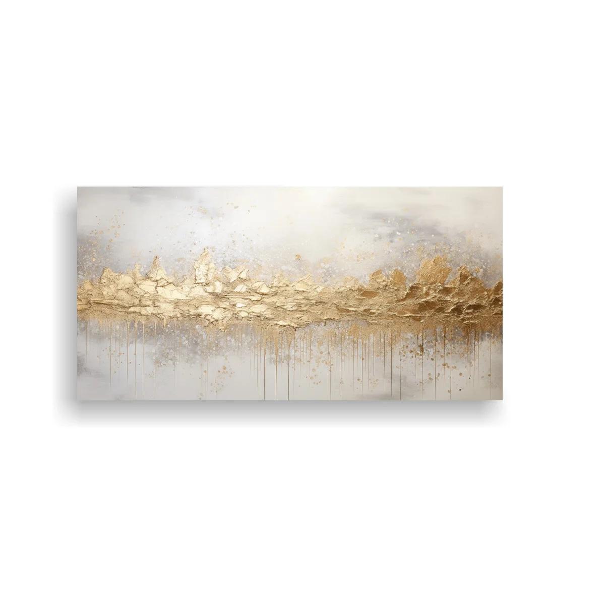 Cuadro textura abstracta dorada con relieve — imagen principal