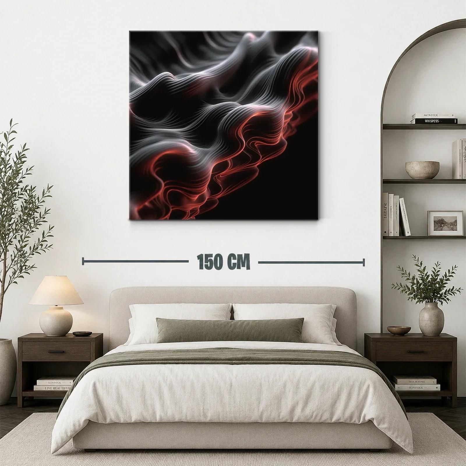 Ondas abstractas con luces cálidas y sombras profundas — miniatura 3