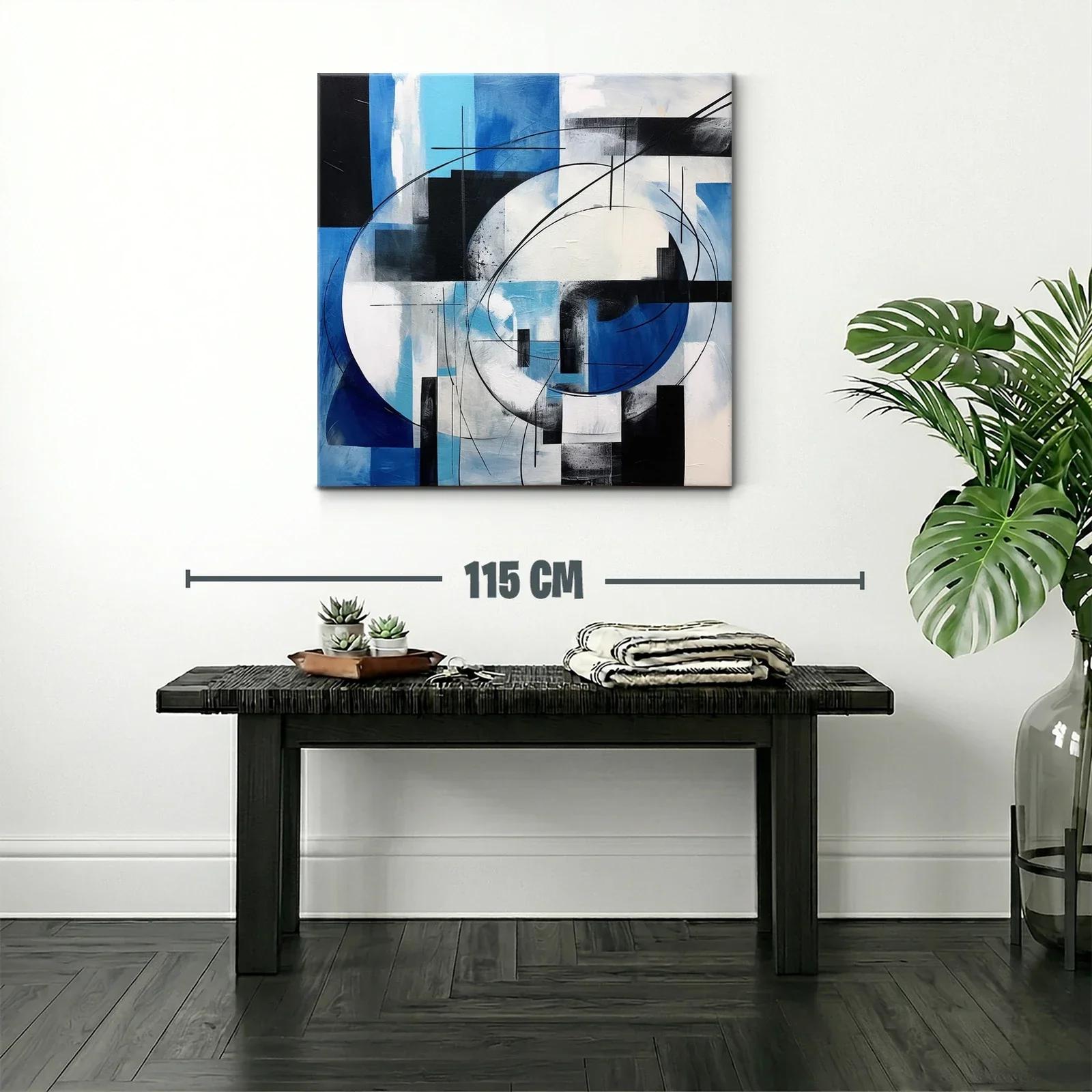 Composición abstracta en tonos azules y negros — miniatura 2