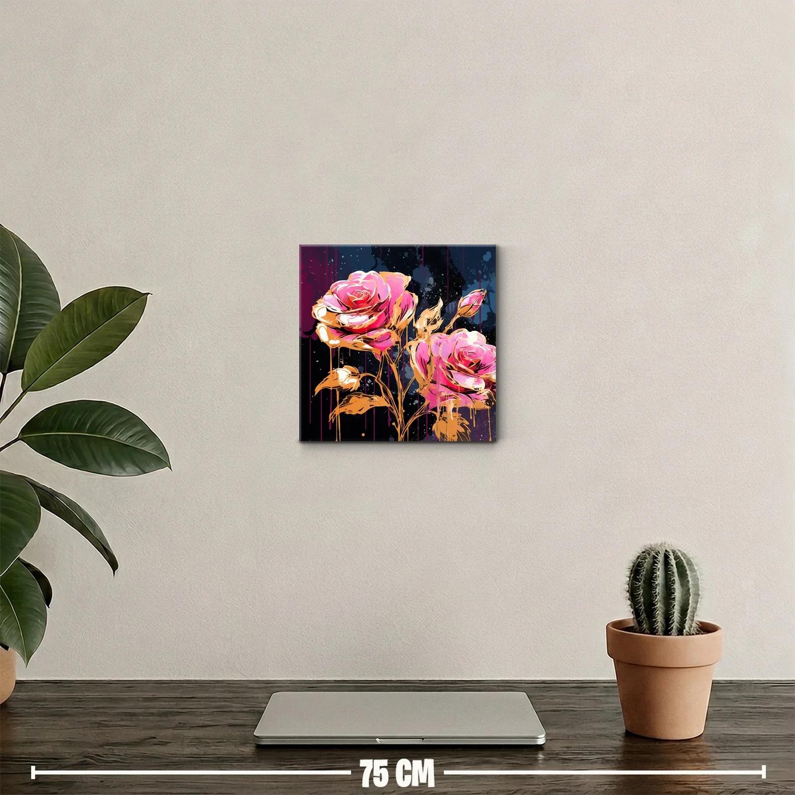 Rosas vibrantes en tonos dorados y rosas intensos — miniatura 2