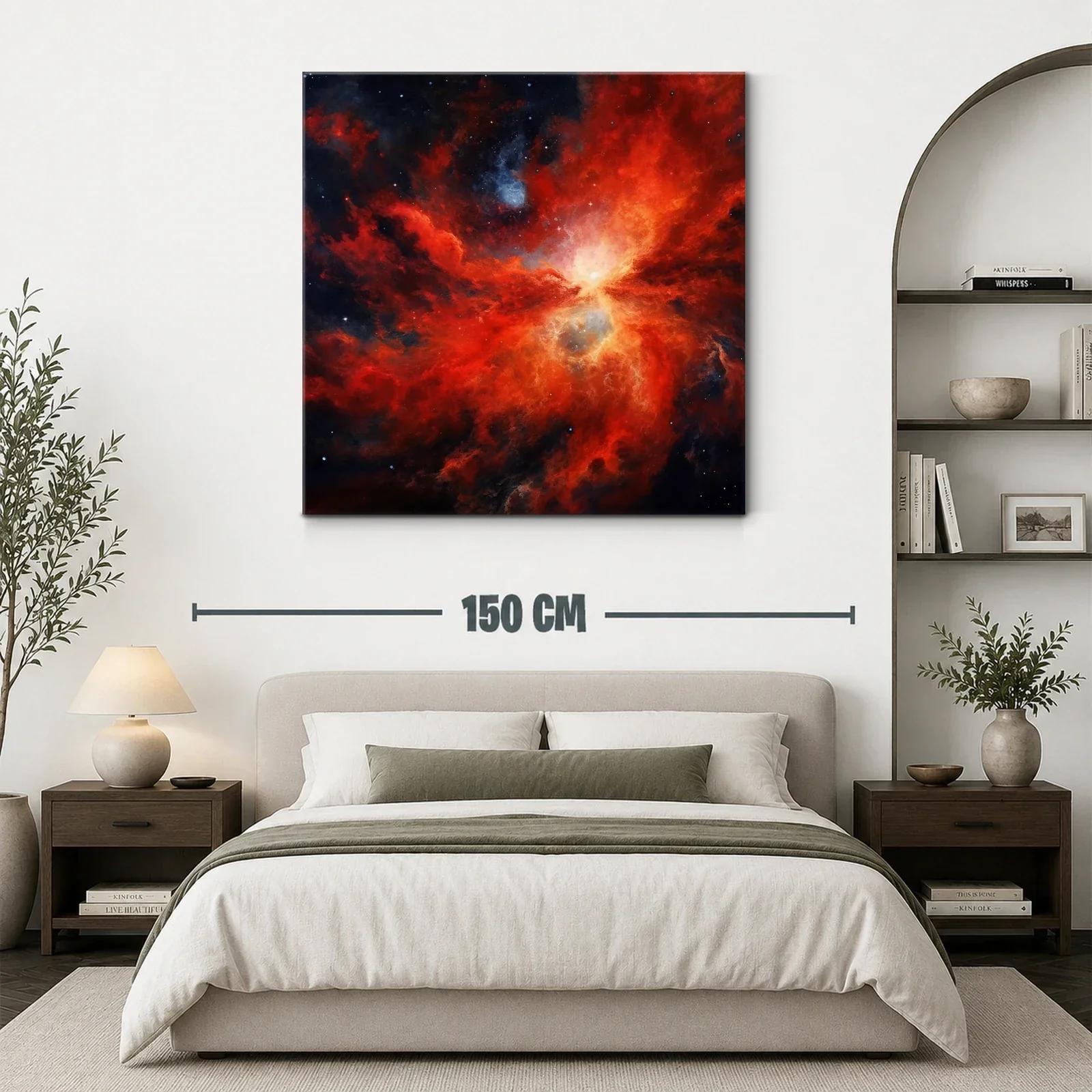 Explosión cósmica en vibrantes tonos rojos y naranjas — miniatura 3