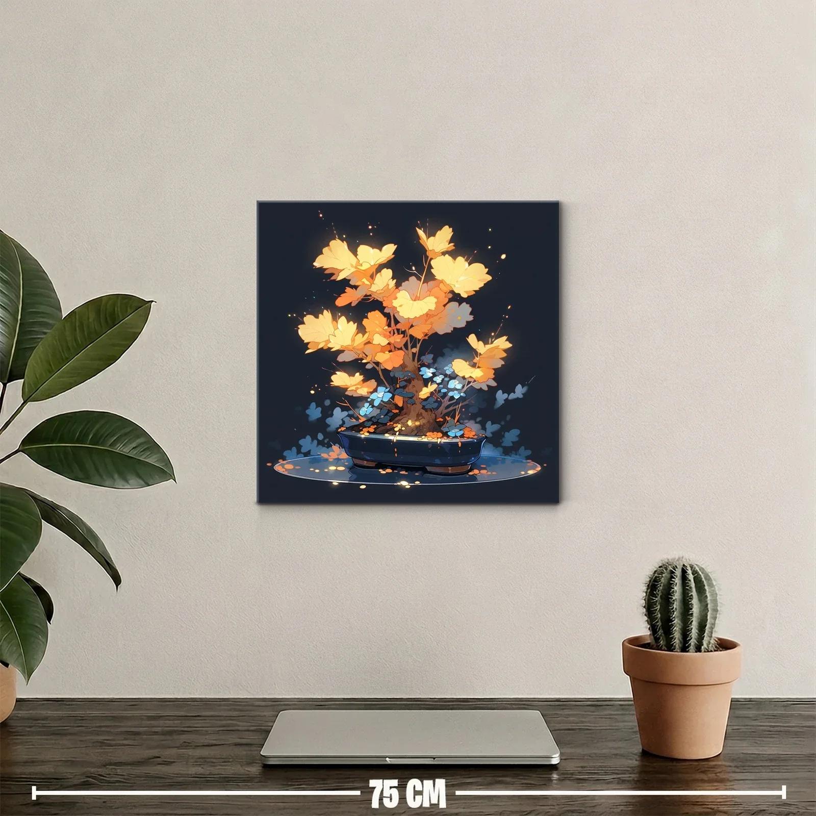 Ramo iluminado con hojas doradas y destellos mágicos — miniatura 2
