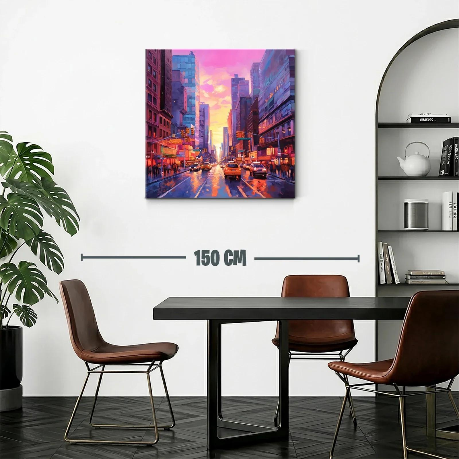 Atardecer urbano lleno de luz y movimiento vibrante — miniatura 2