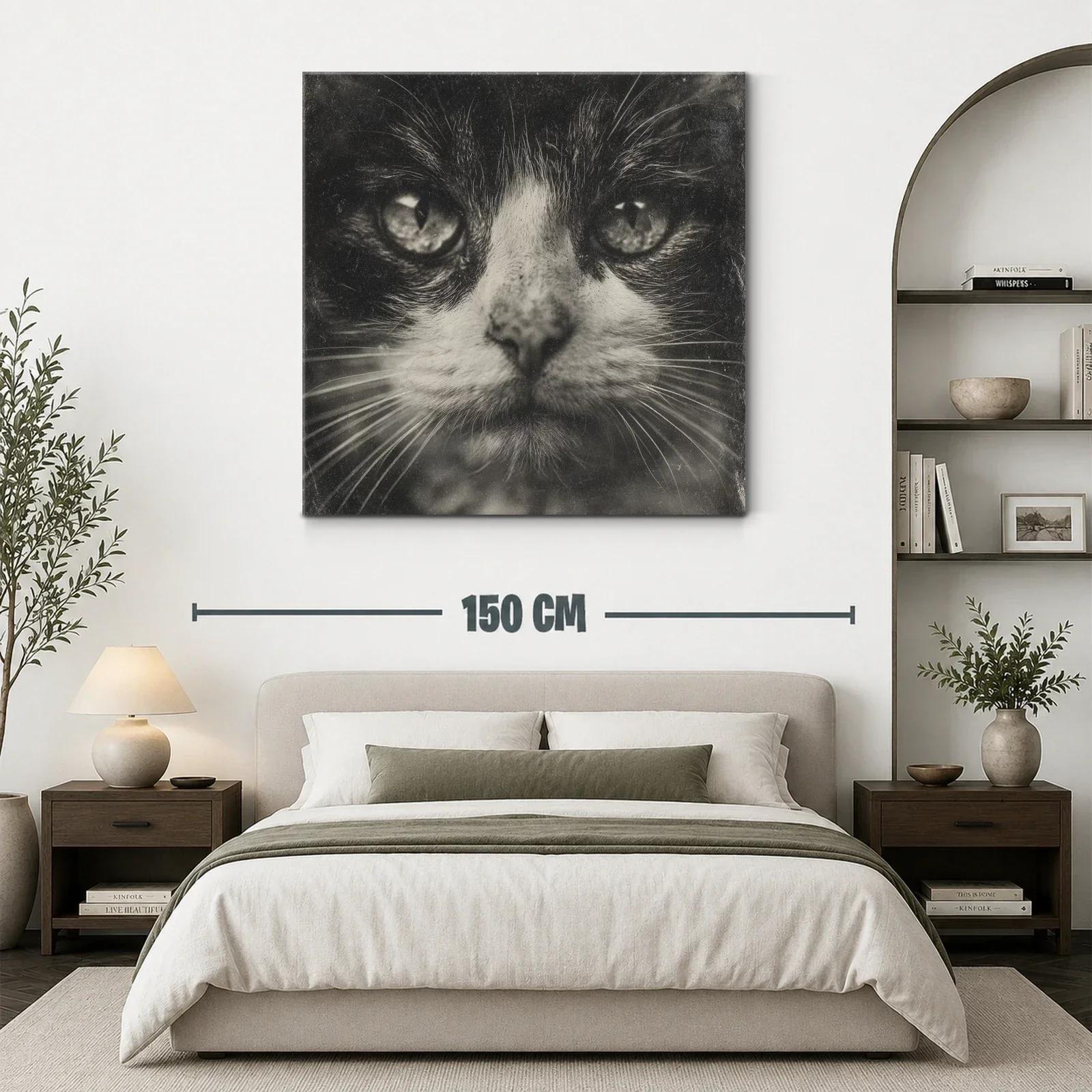 Impactante retrato de gato en tonos monocromáticos — miniatura 3