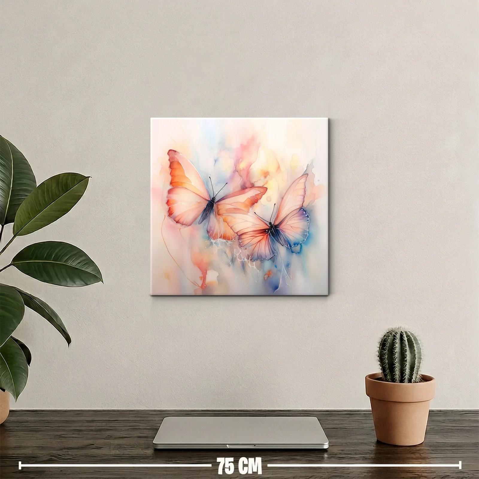 Elegancia natural con mariposas en tonos pastel delicados — miniatura 2
