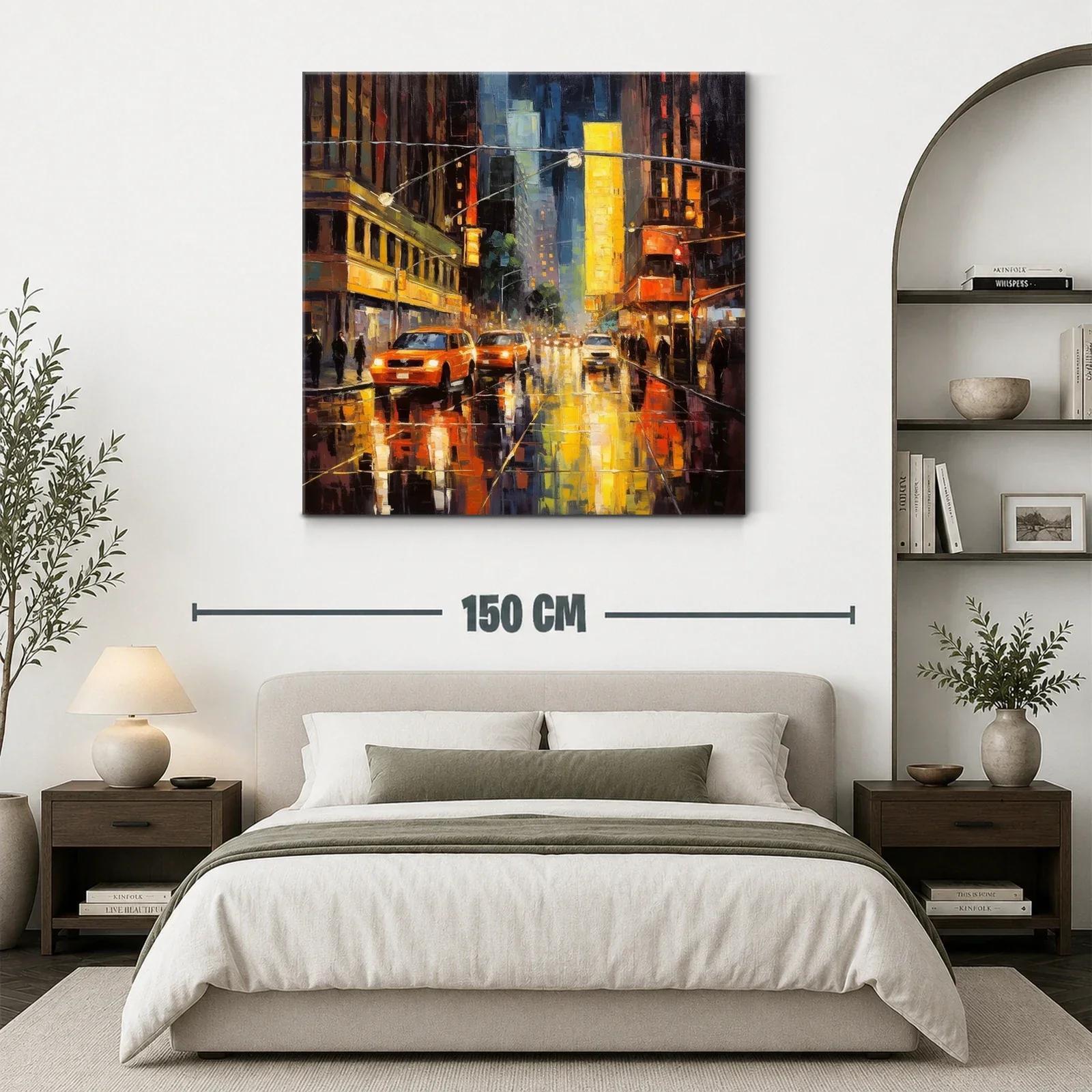 Atardecer urbano con reflejos vibrantes en ciudad nocturna — miniatura 3