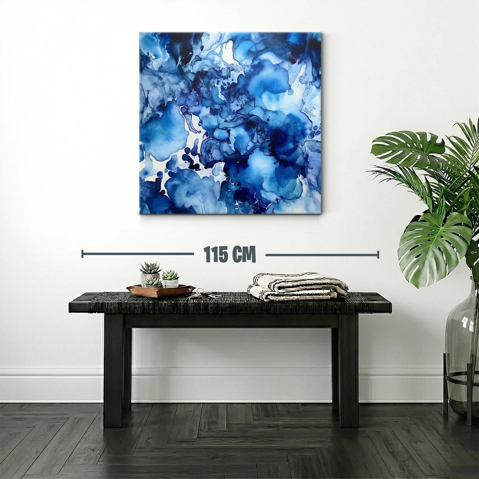 Composición abstracta en gamas de azul y blanco — miniatura 2