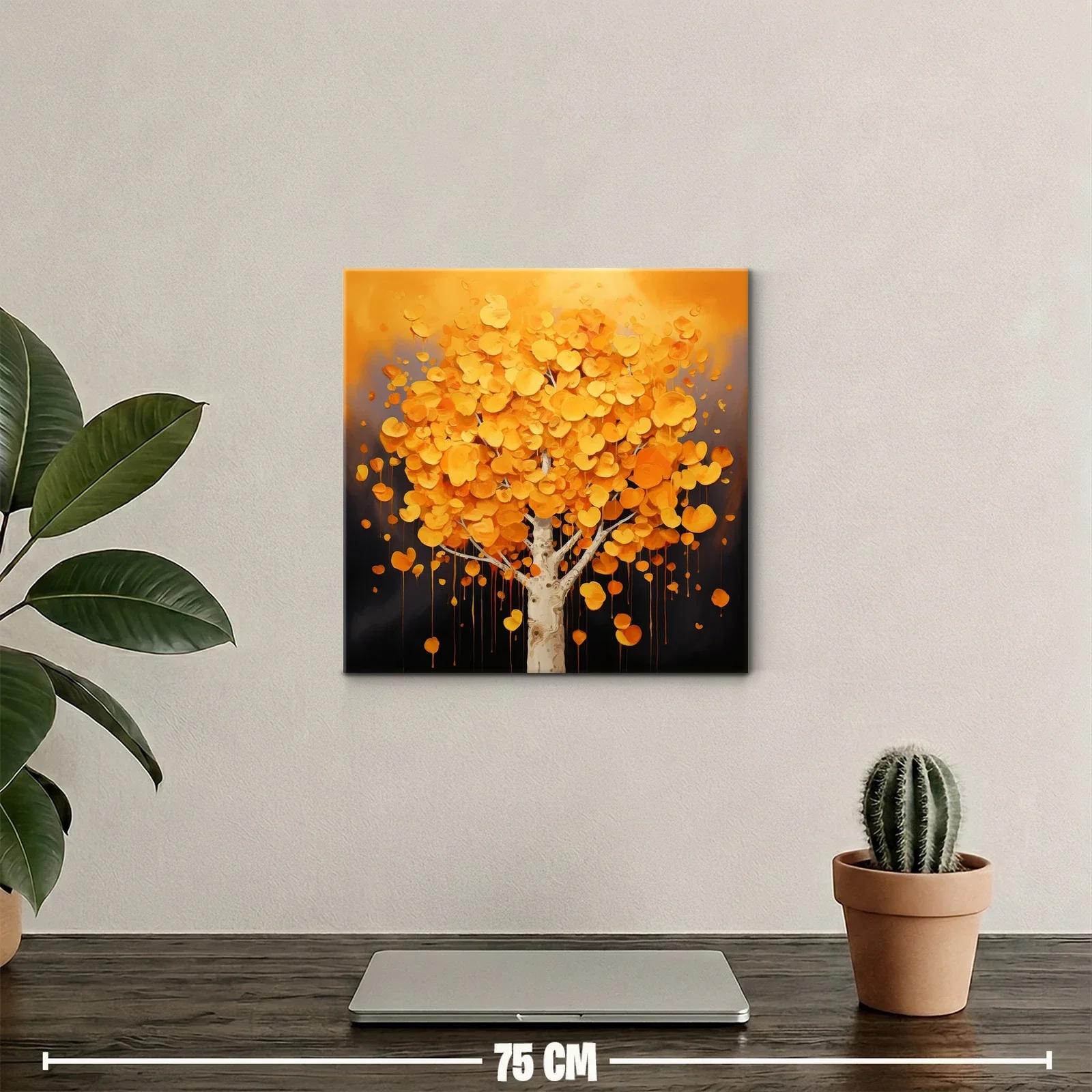 Árbol otoñal con hojas en tonos cálidos y vibrantes — miniatura 2