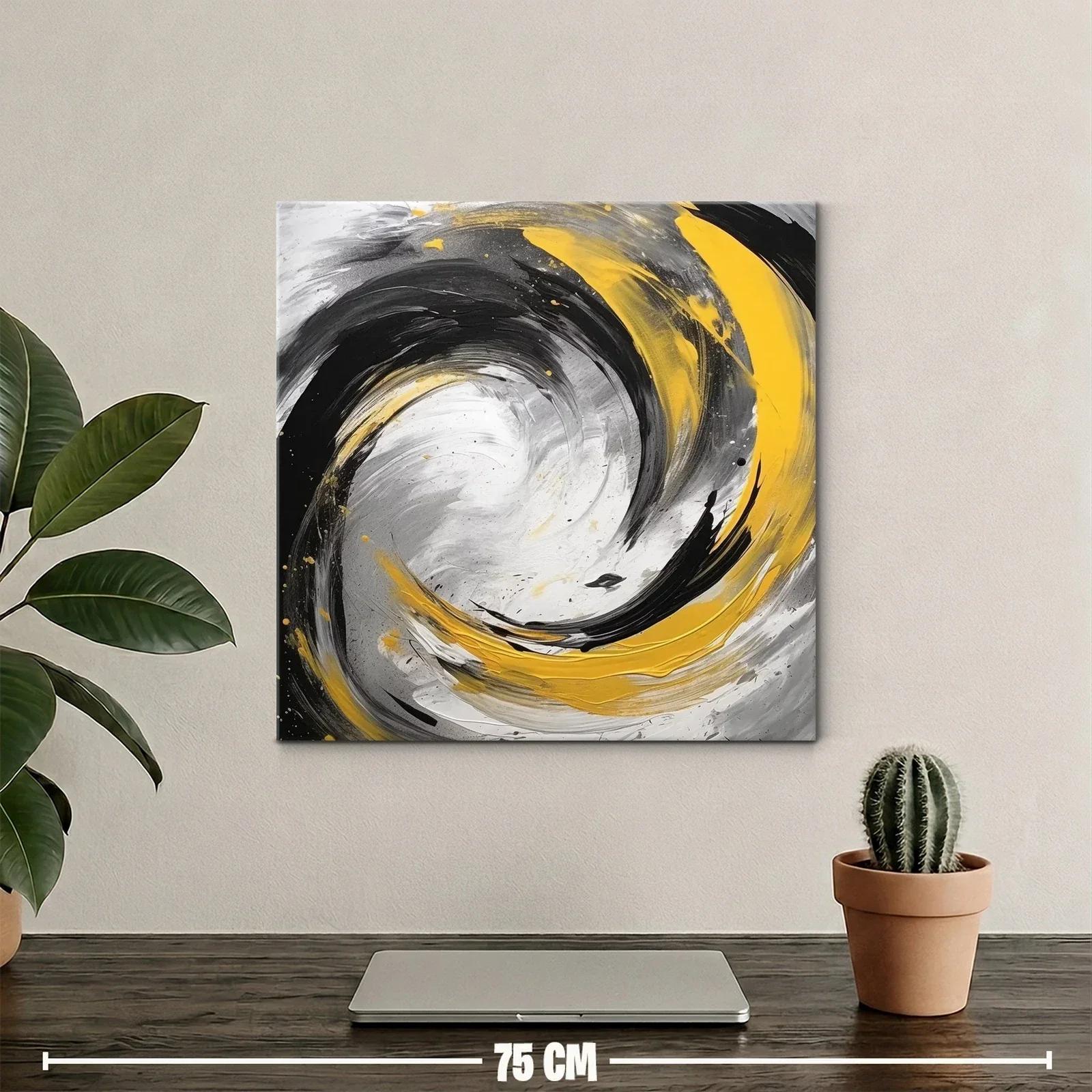 Cuadro abstracto con energía y movimiento vibrante — miniatura 2