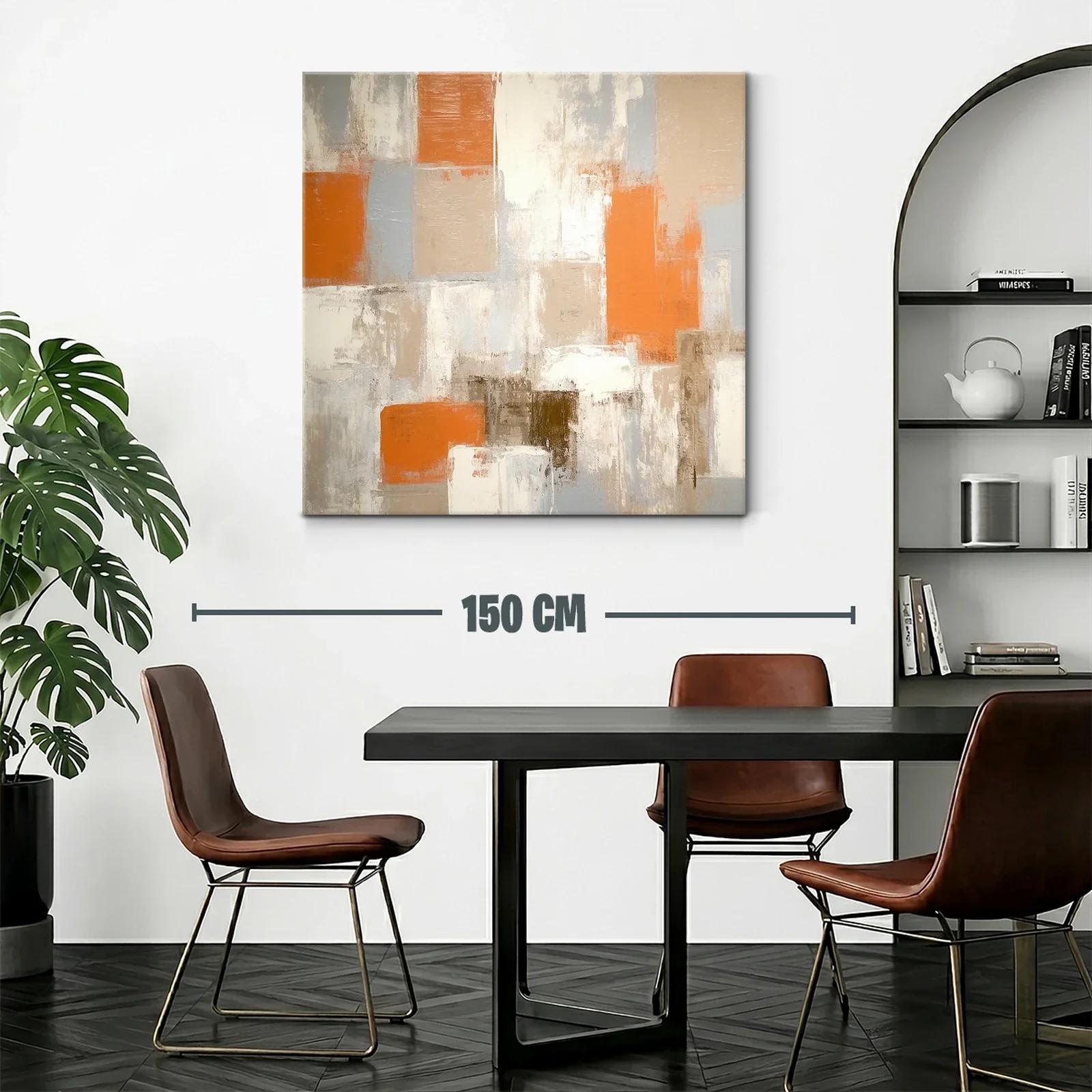 Composición Abstracta con Tonos Cálidos y Neutros — miniatura 2