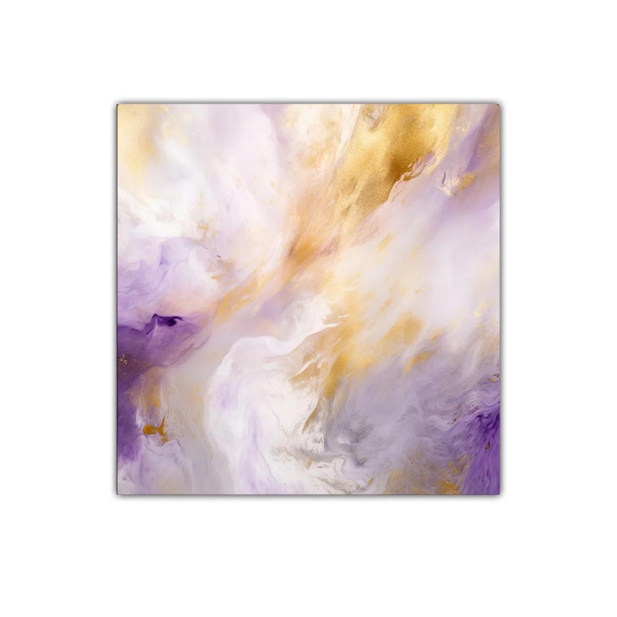 Abstracción luminosa en tonos malva y dorado elegante — miniatura 1