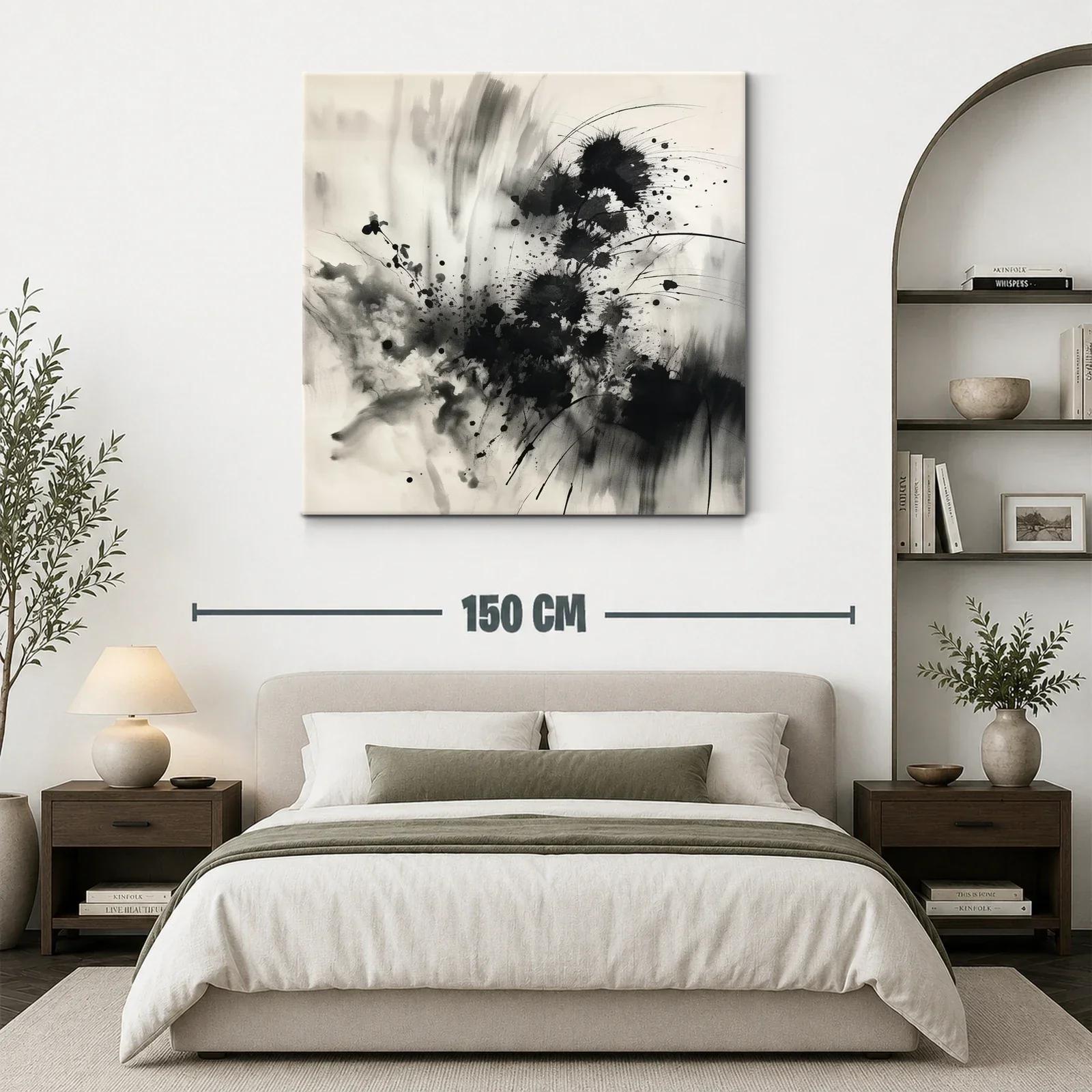 Composición abstracta en tonos negros y grises difuminados — miniatura 3